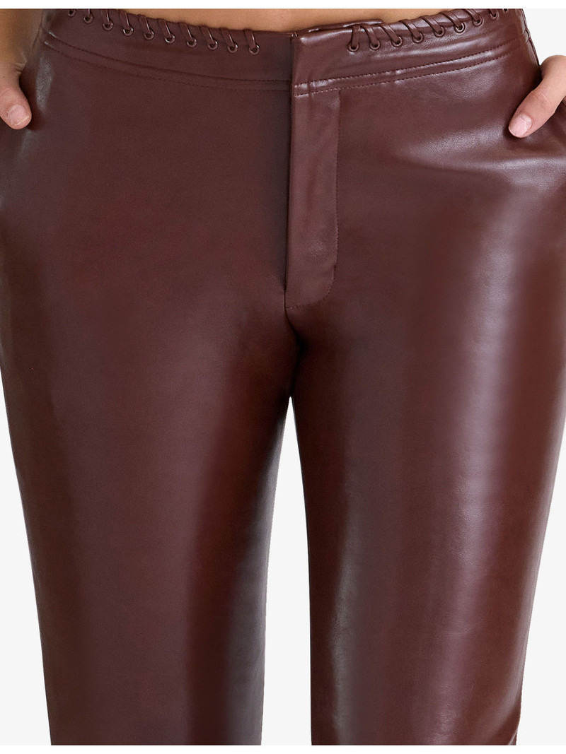 Adara Flared-Leg Faux-Leather Trousers 5