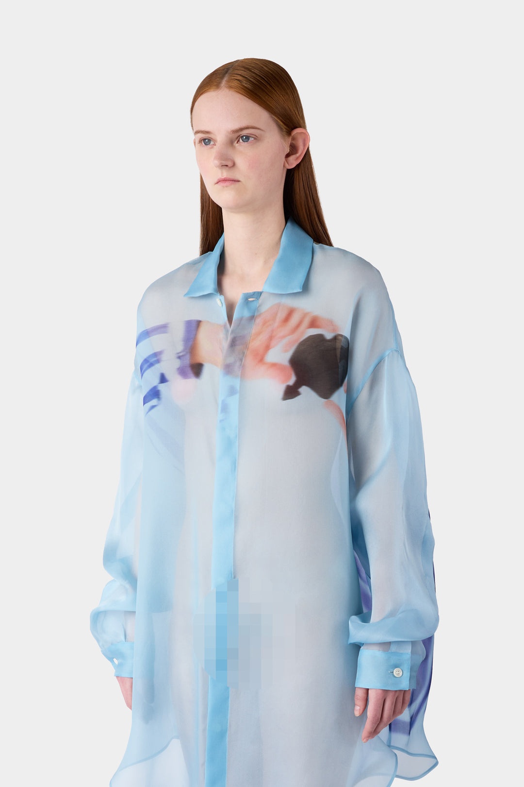 'CUORE DI PIETRA' MEGA OVER SHIRT / azure - 3