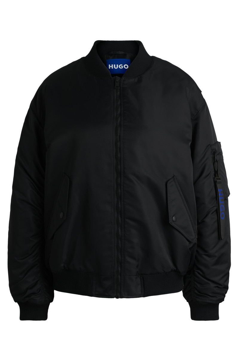 WATER-REPELLENT BOMBER JACKET WITH BRANDED ZIP PULLER 1