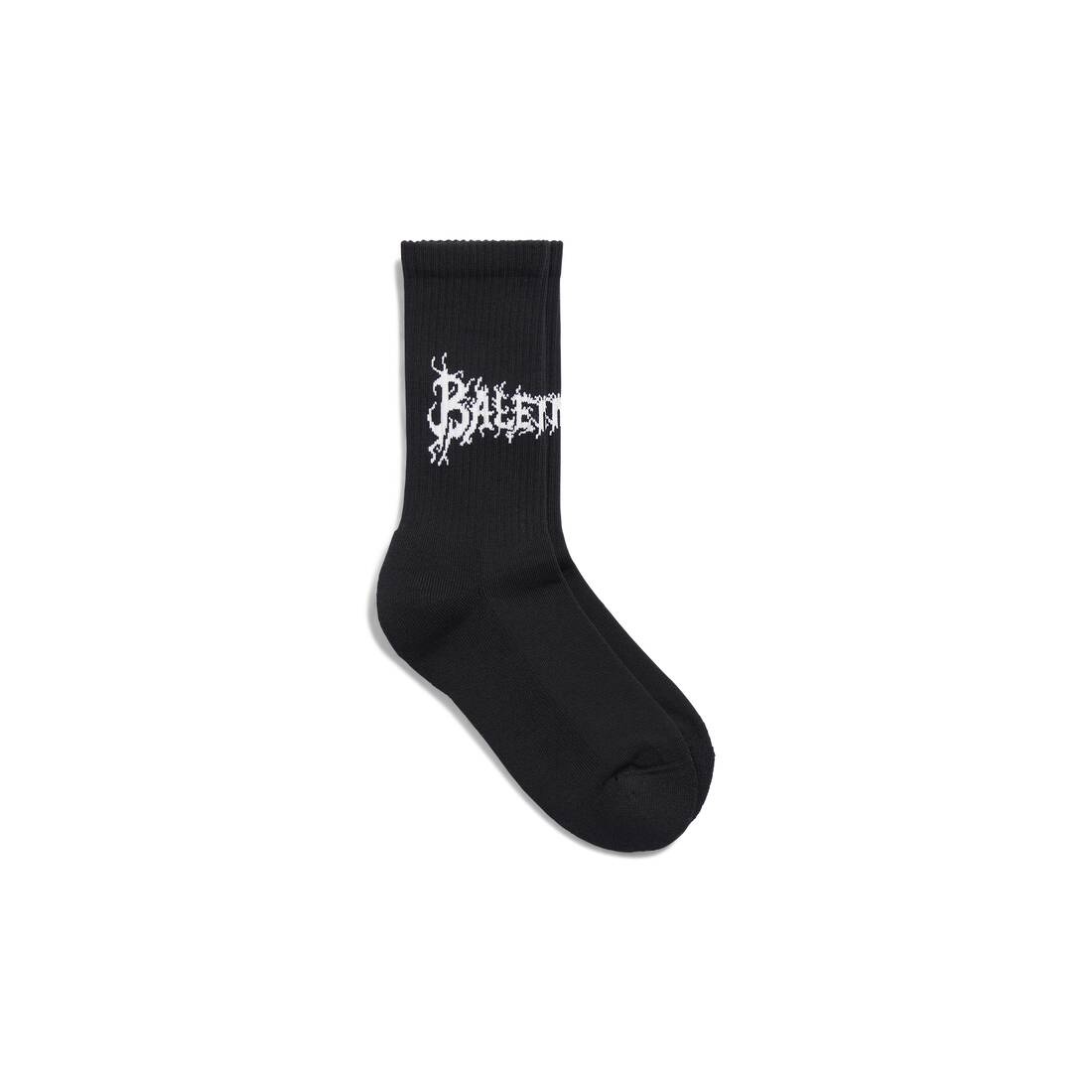 Men's Diy Metal Outline Socks in Black/white - 1
