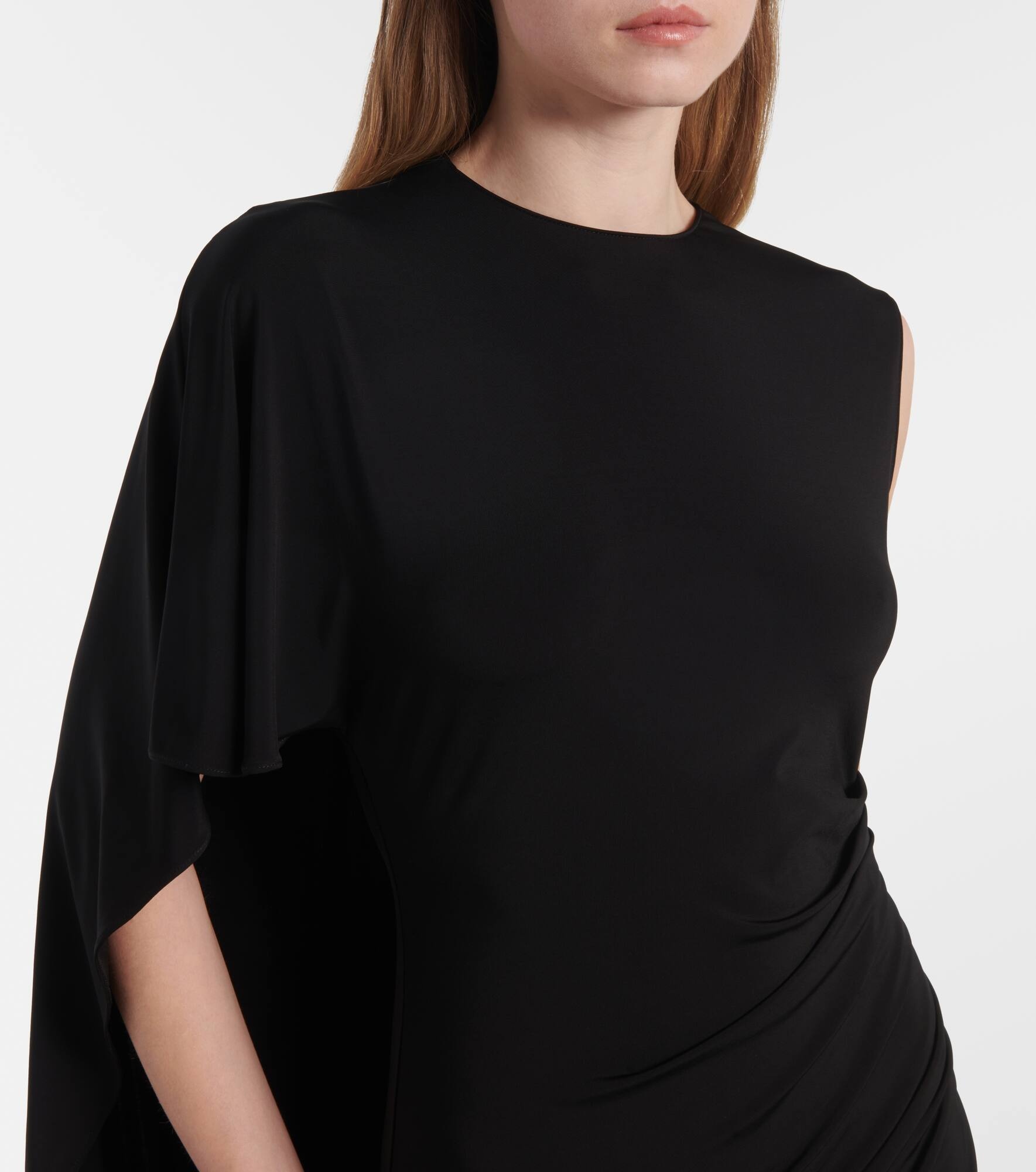 Caped ruched gown - 4
