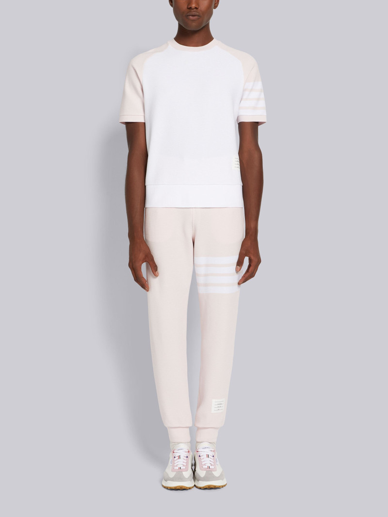 Light Pink Cotton Ottoman Rib 4-Bar Sweatpant 4