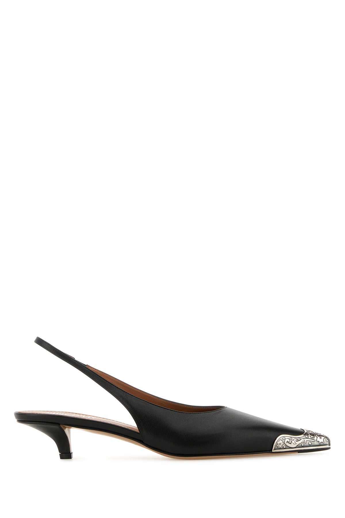 Black leather Jessica Western pumps - 1