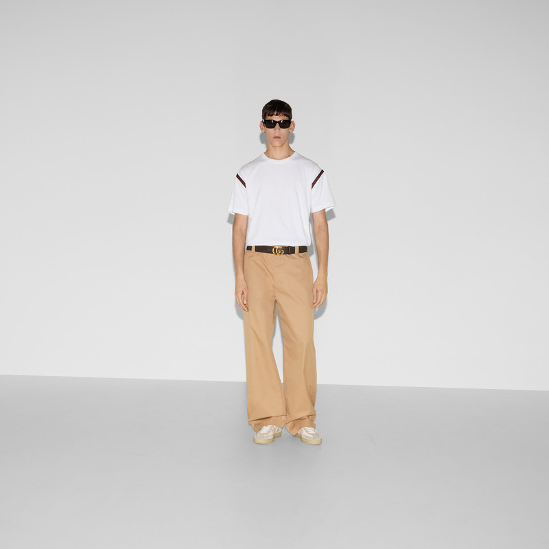 GUCCI Embroidered cotton jersey T-shirt outlook