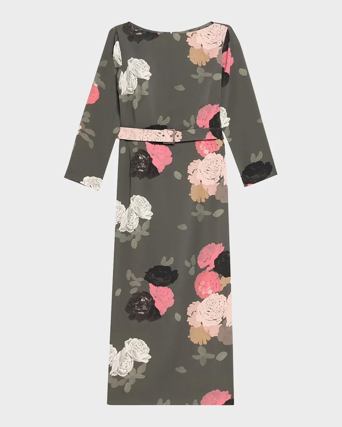 Luce Floral-Print Belted Midi Dress - 1