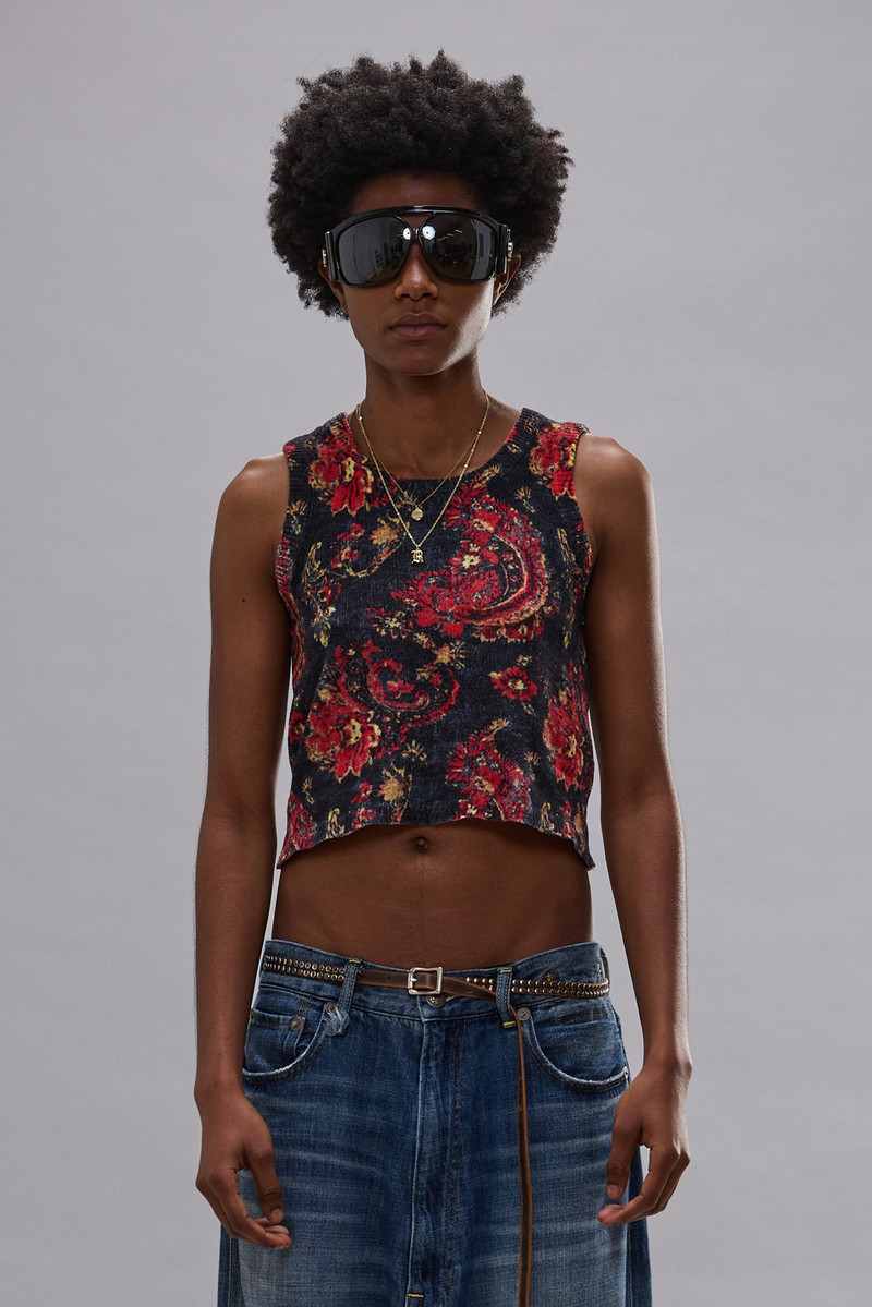 PRINTED SWEATER TANK 4