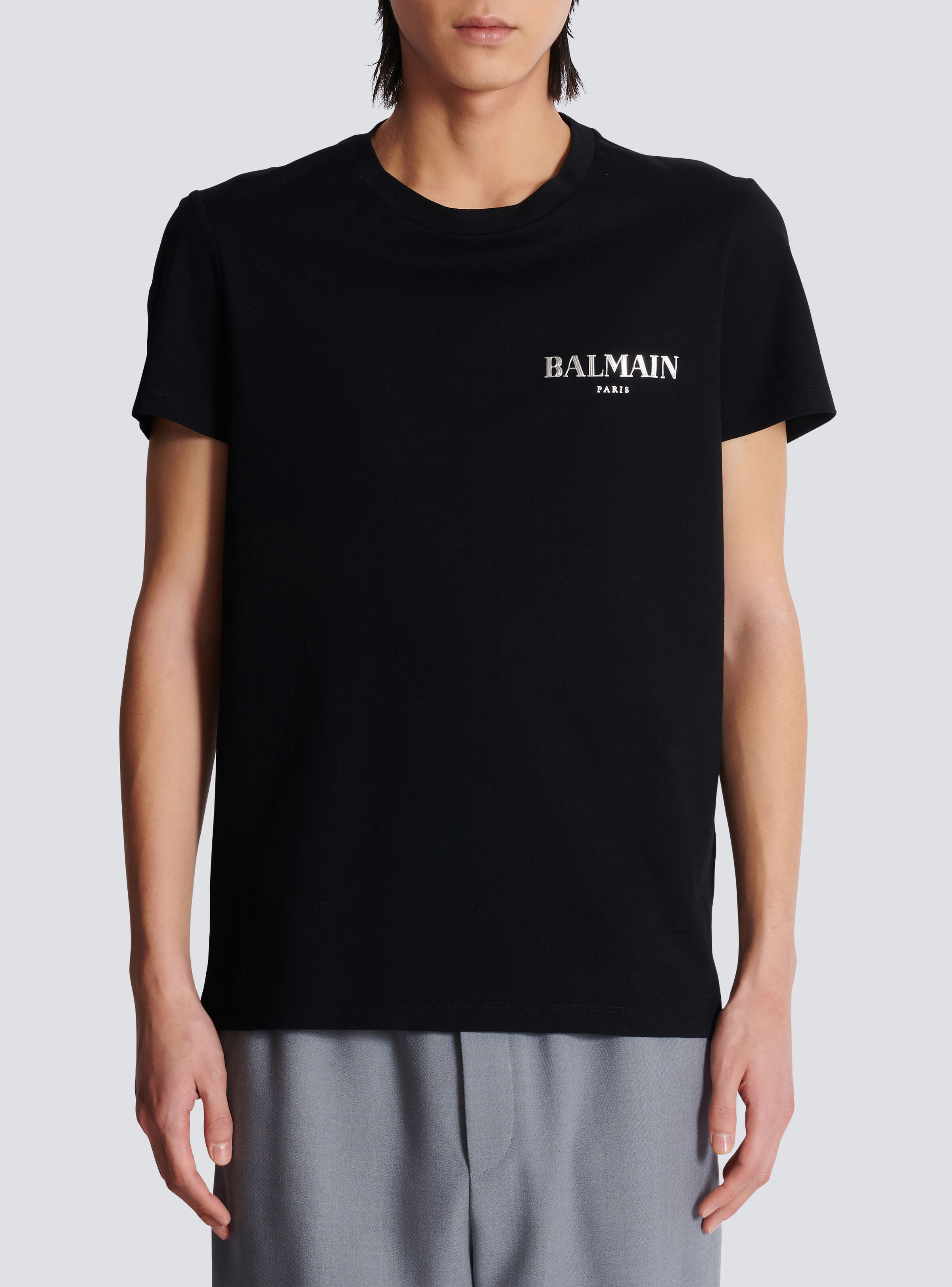 T-shirt with vintage gel Balmain logo - 5