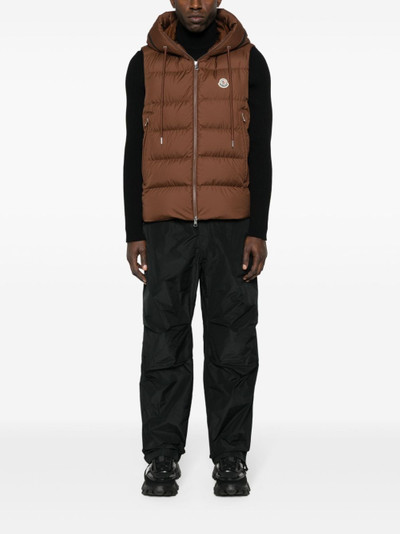 Moncler Cardamine hooded puffer gilet outlook