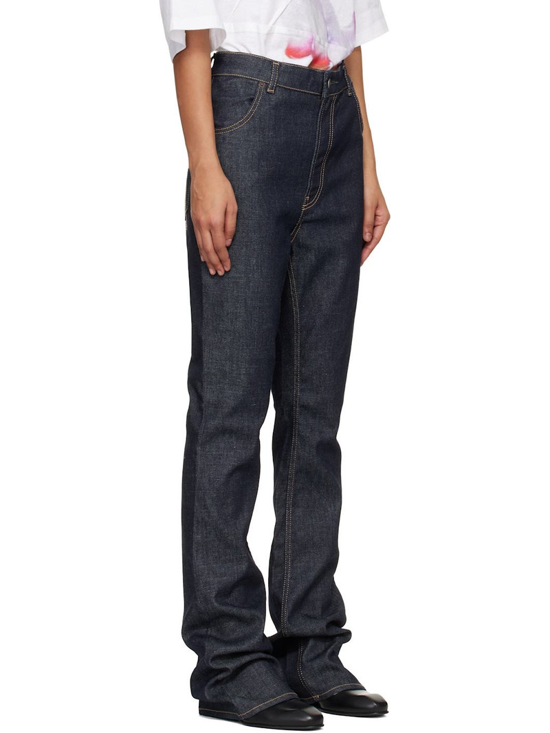 Navy Graphic-Embroidered Jeans 2