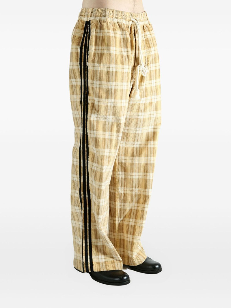 adidas plaid-pattern trousers outlook