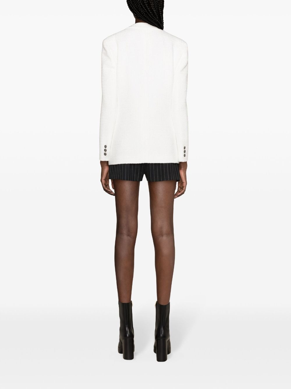 single-breasted bouclÃ© blazer - 4