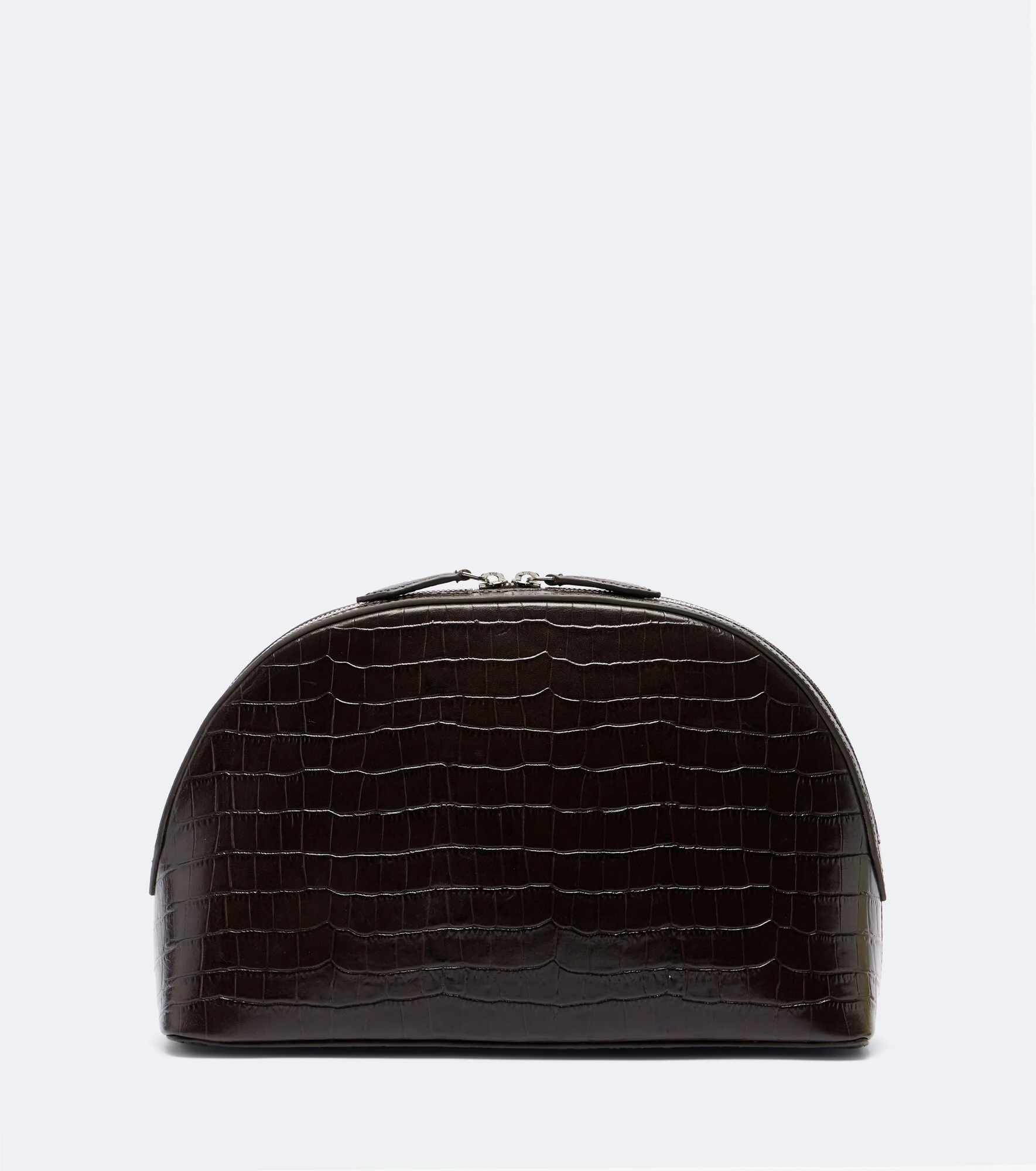 Halloran croc-effect leather clutch - 1