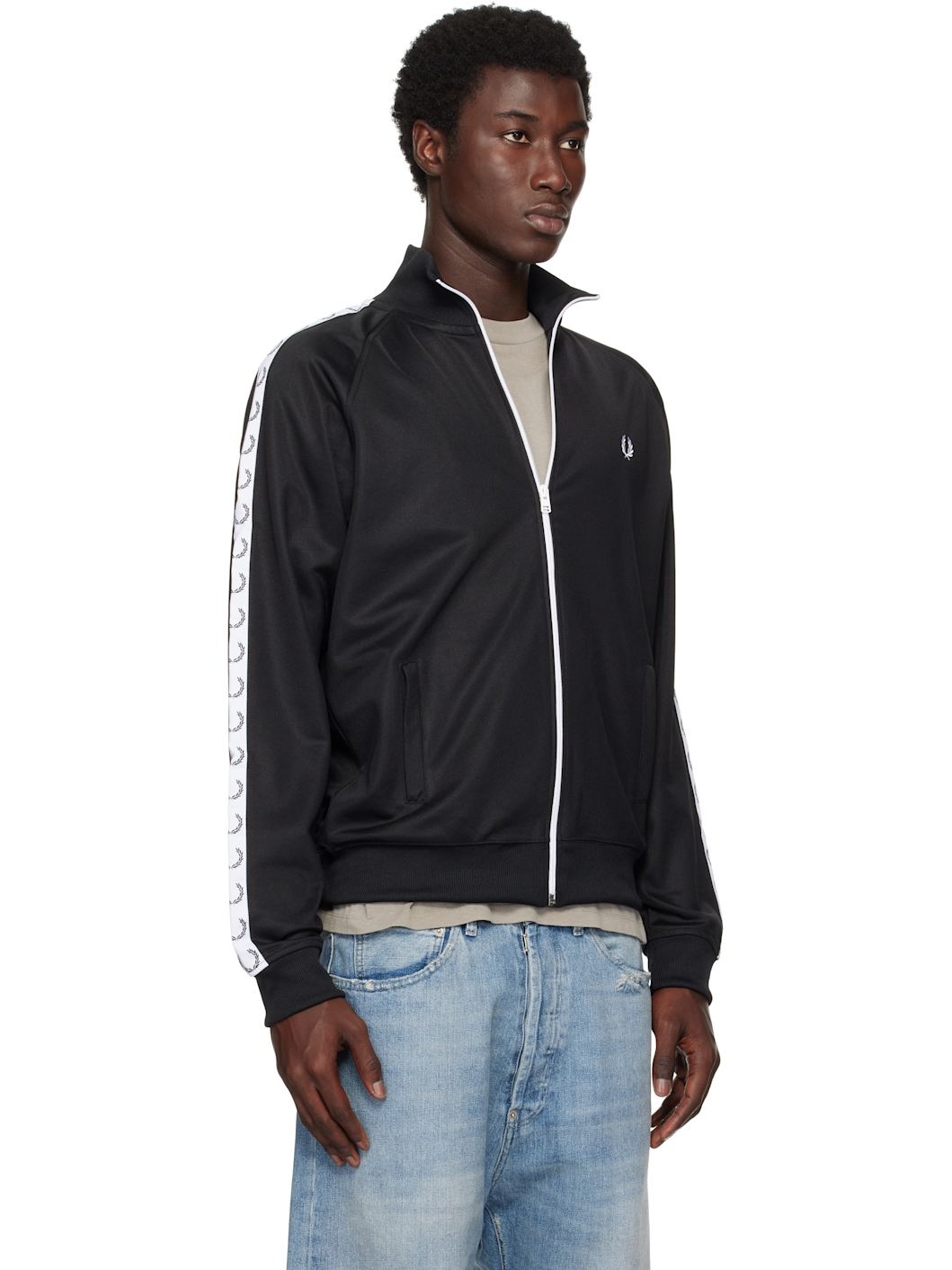 Black Taped Track Jacket - 2