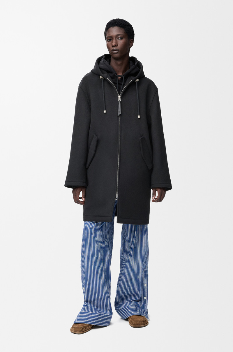 Hooded coat in wool 3
