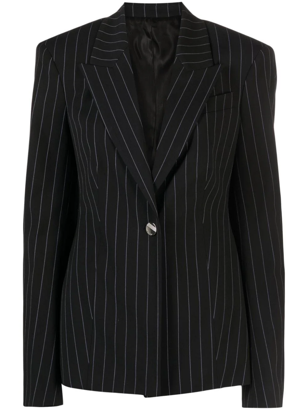 Glen pinstripe single-breasted blazer - 1