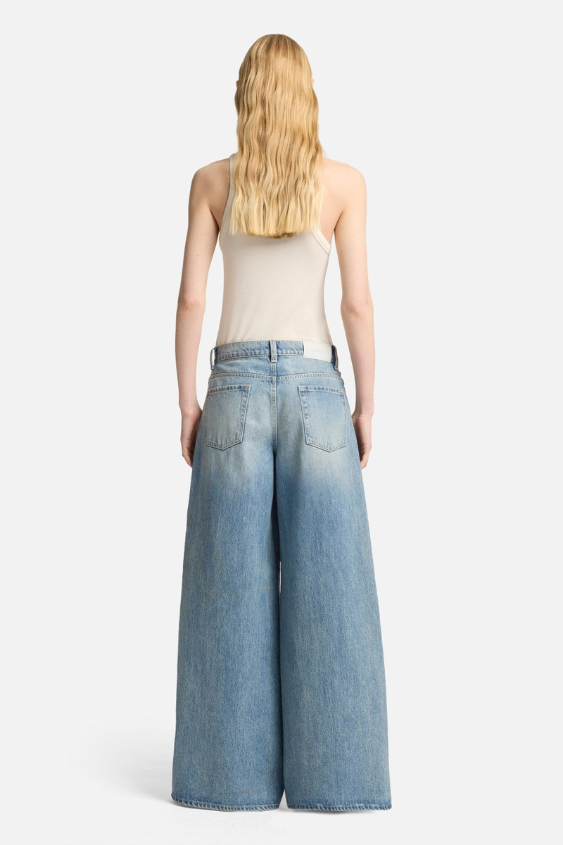 MARIE WIDE LEG in Coated Denim 5