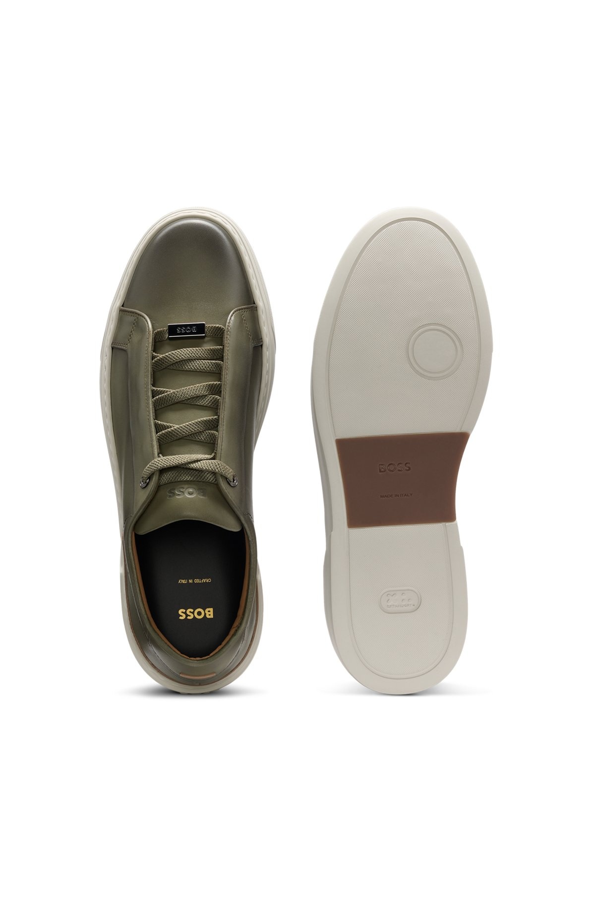 GARY LEATHER TRAINERS WITH HIDDEN LACES - 4