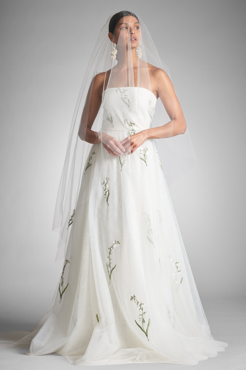 Anais Gown - White/Embroidered Floral 1