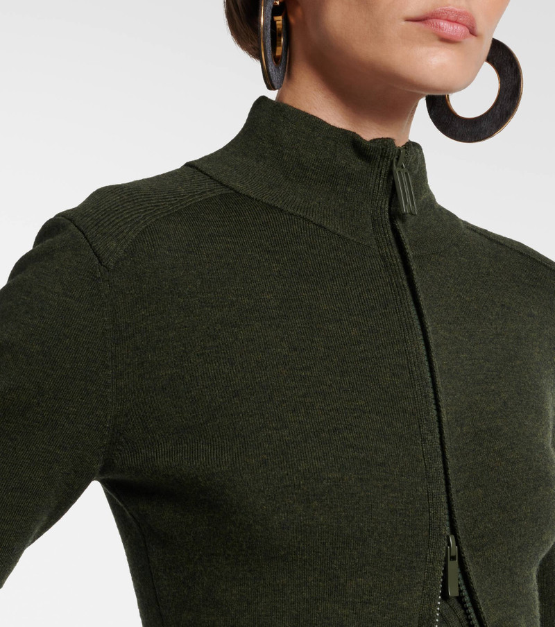 Wool-blend zip-up sweater 4