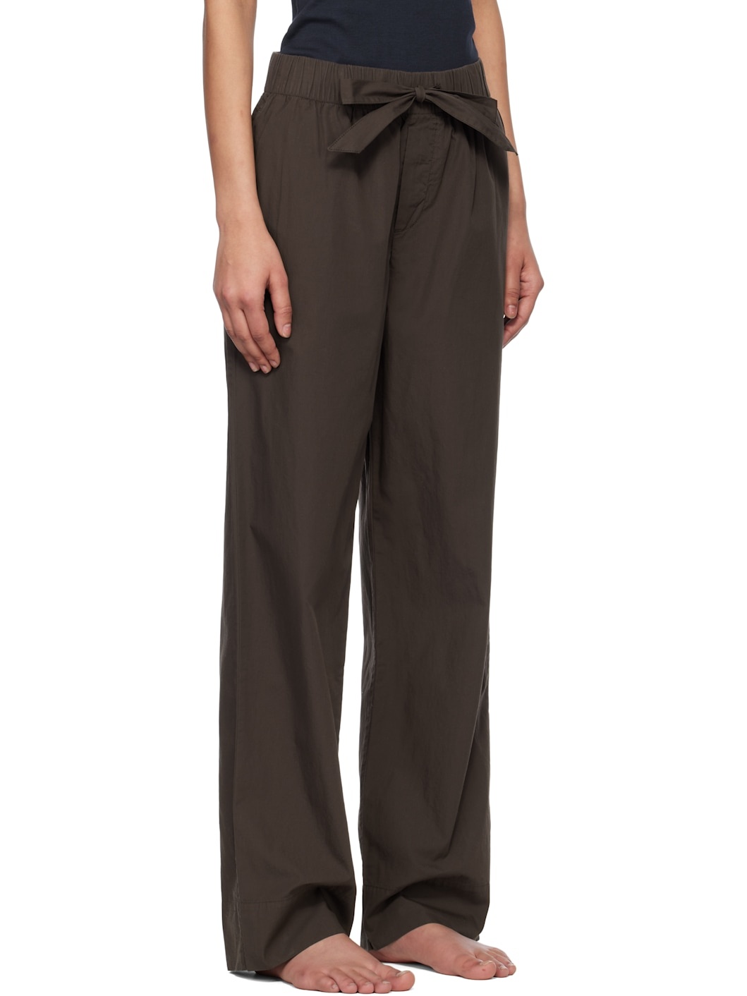 Brown Poplin Pyjama Pants - 2