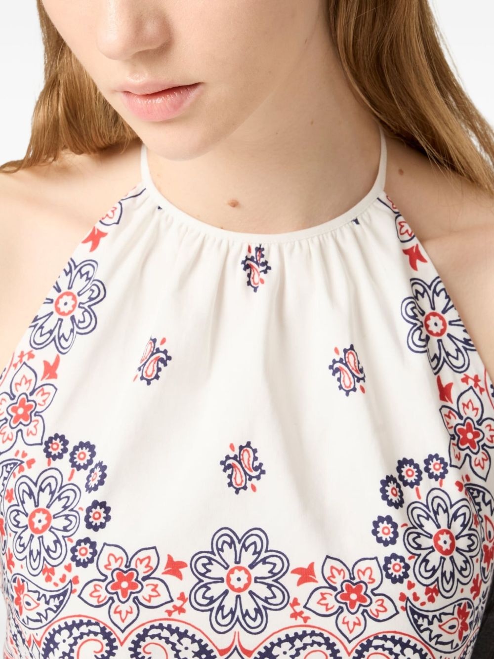 paisley crop top - 6