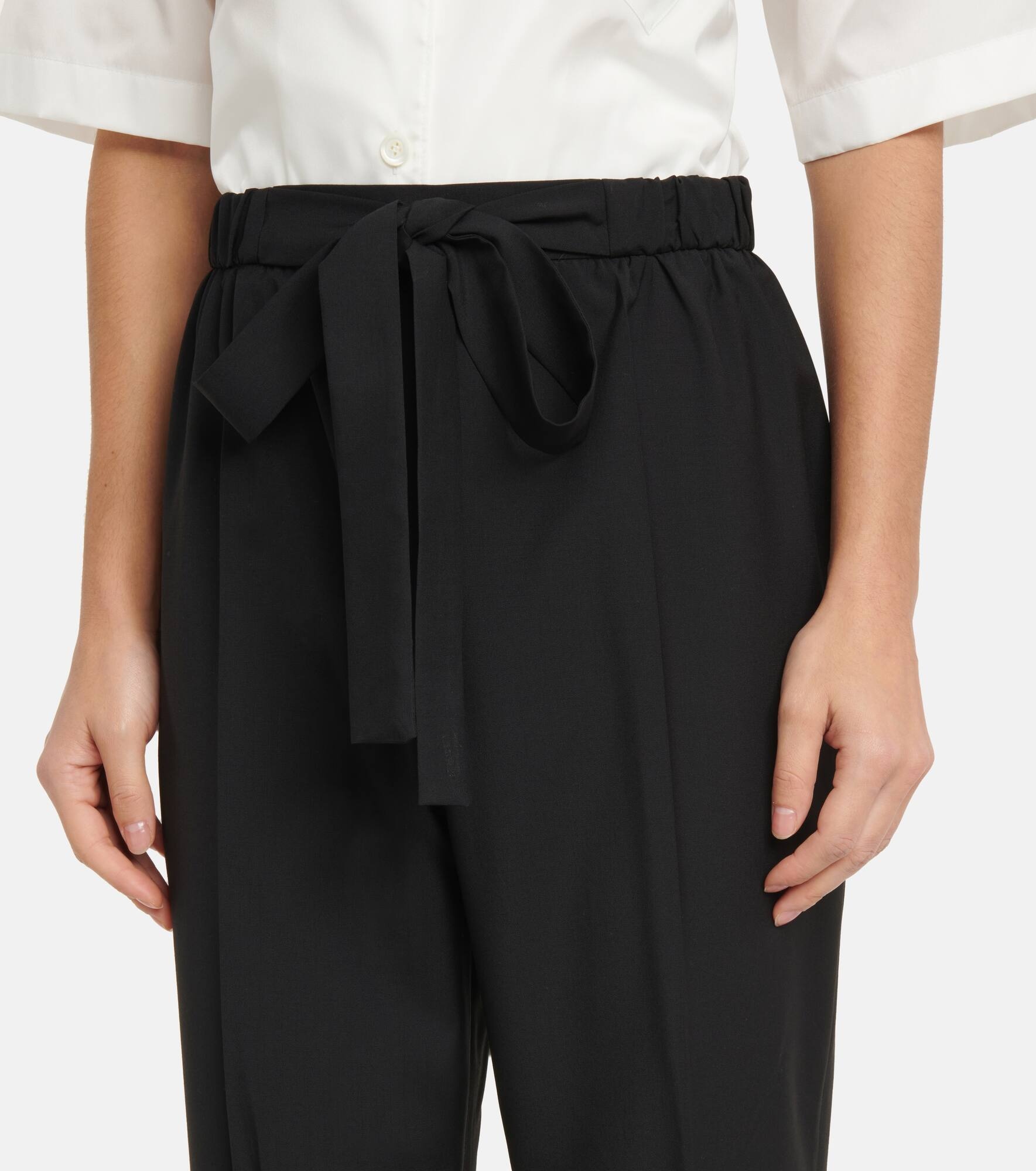 High-rise cropped slim wool pants - 4