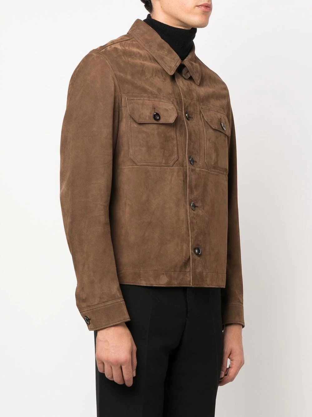 lambskin shirt jacket - 3