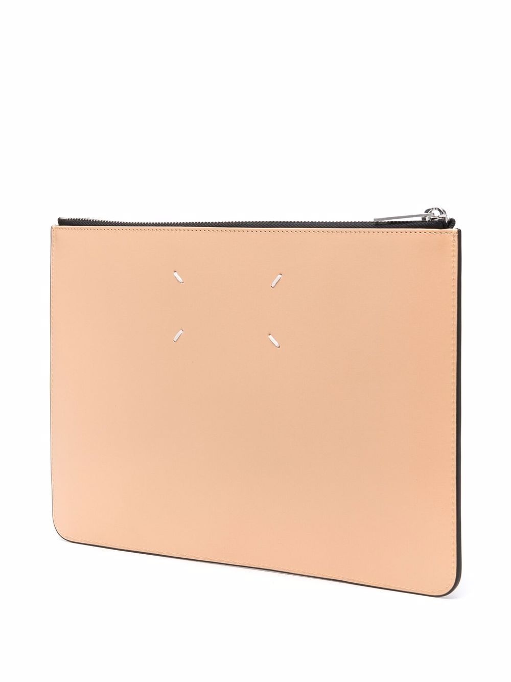 four-stitch leather clutch bag - 3