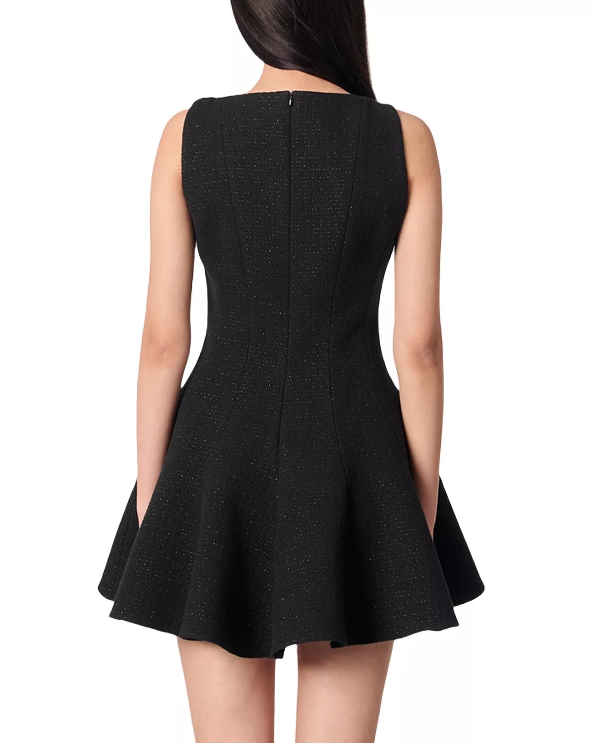 Short Flared Tweed Dress - 3