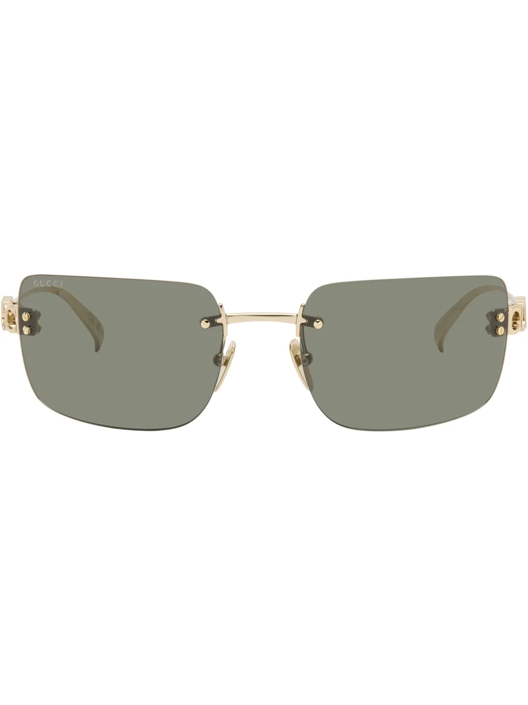 Gold Block Bending Sunglasses - 1