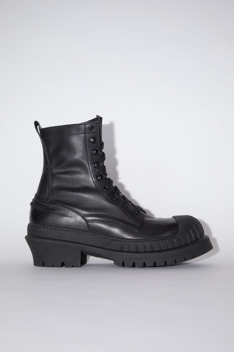Lug sole ankle boots - Black/black 1