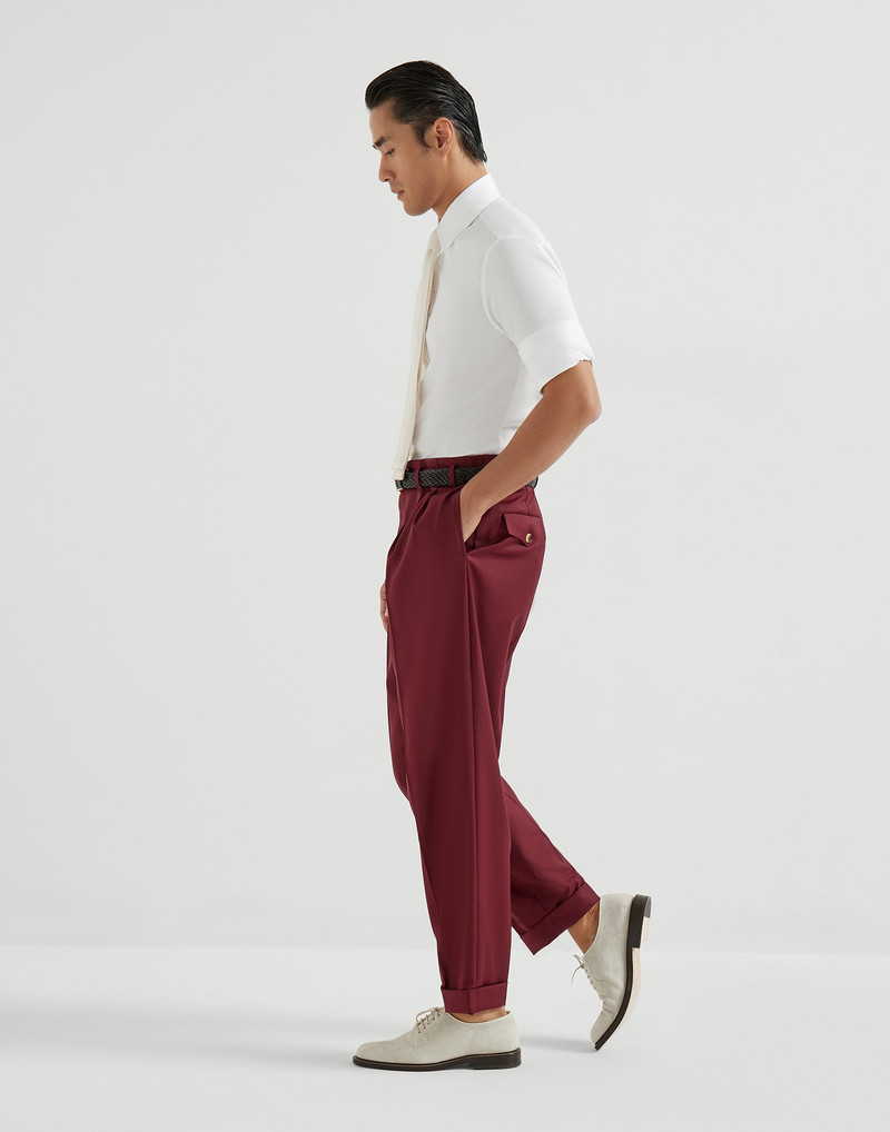 Virgin wool batavia trousers with double pleats 4