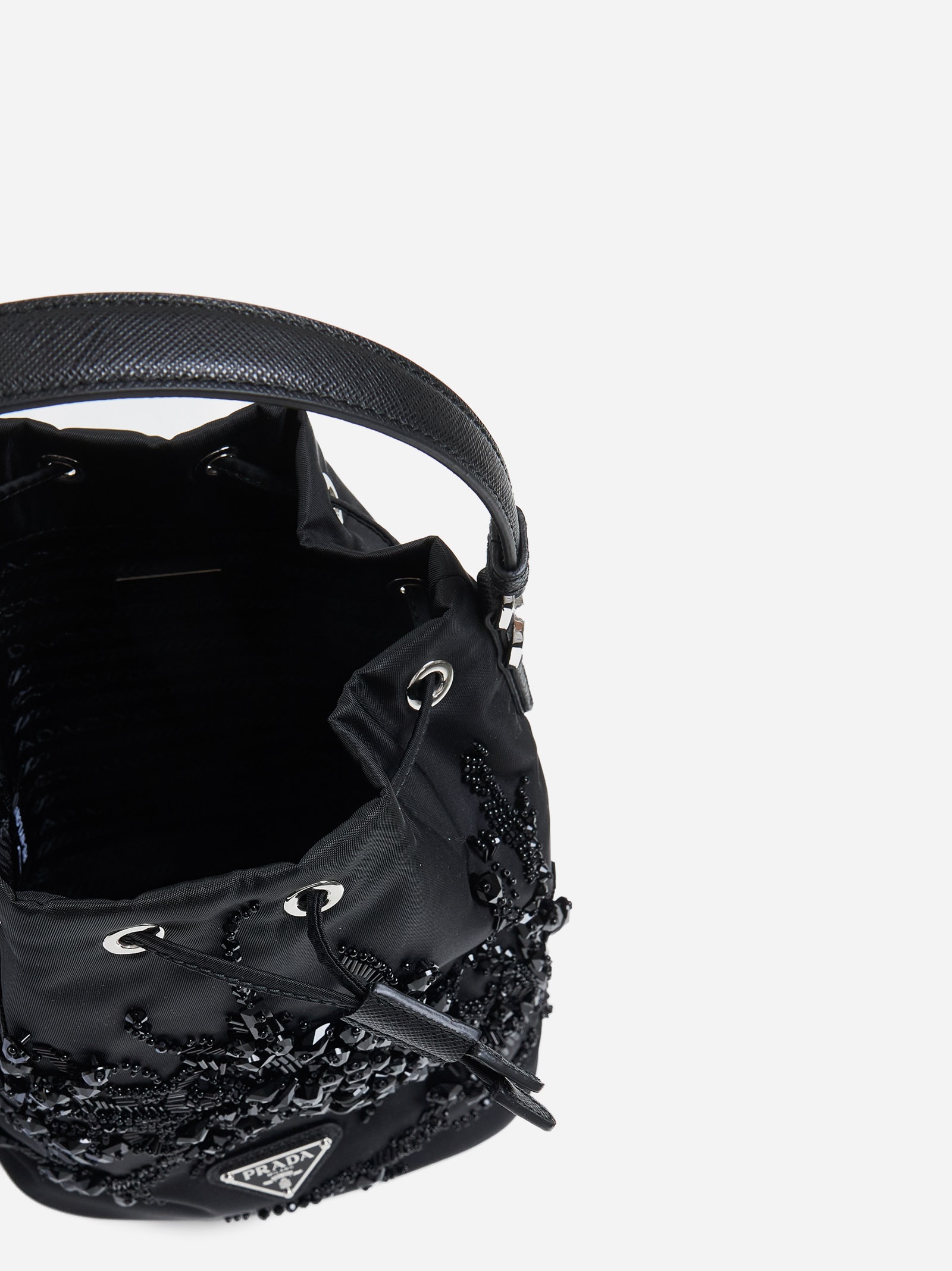 Crystals Re-nylon mini bucket bag - 5