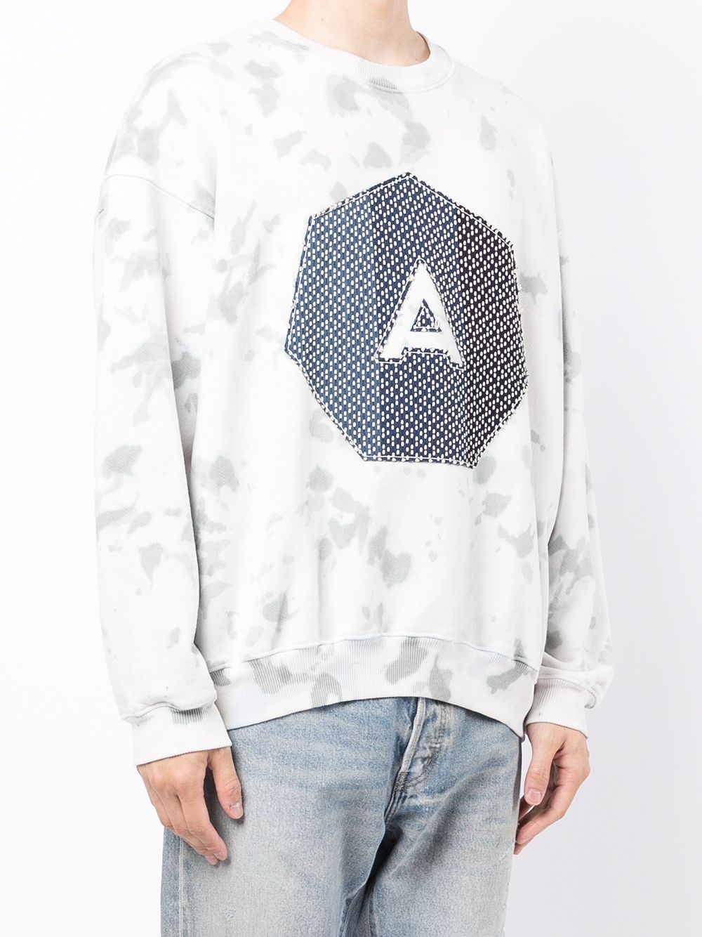 logo crew-neck sweatshirt - 3