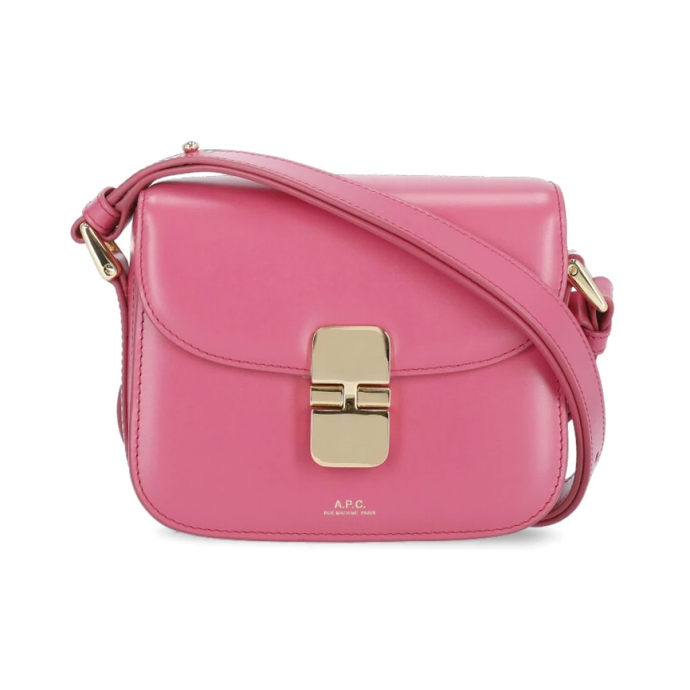 A.P.C. FUCHSIA SMOOTH LEATHER WOMANS SHOULDER BAG | miinto