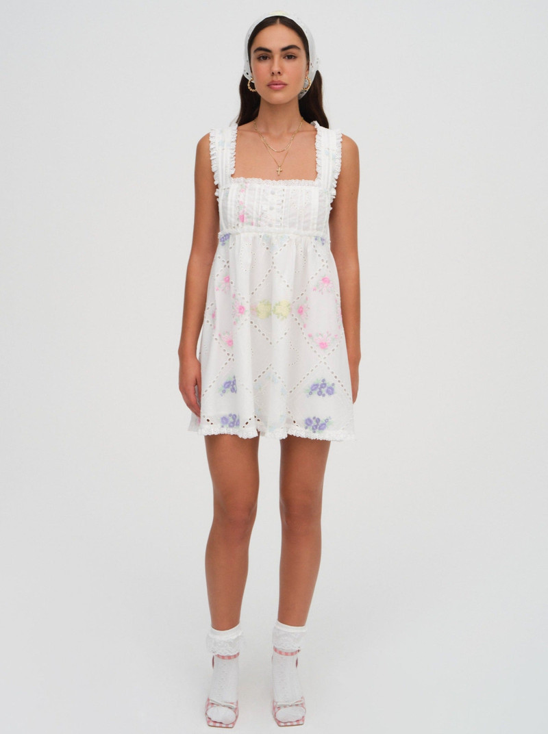Andrea Embroidered Mini Dress 7