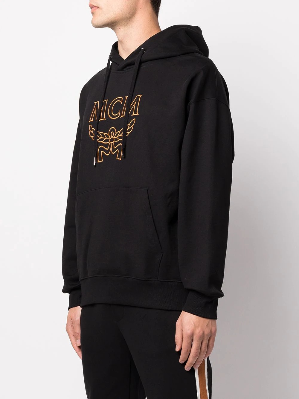 embroidered logo long-sleeve hoodie - 3