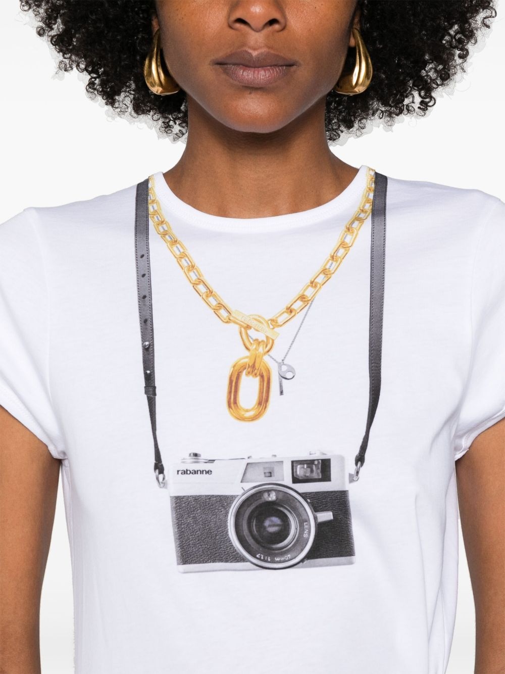 camera-print cotton T-shirt - 5