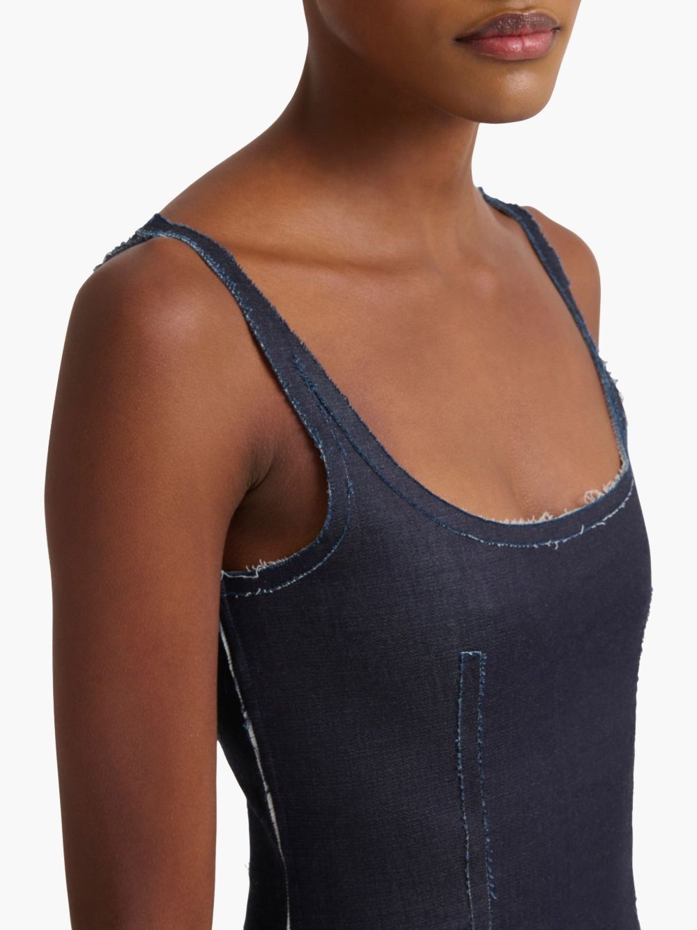 denim corset top - 5
