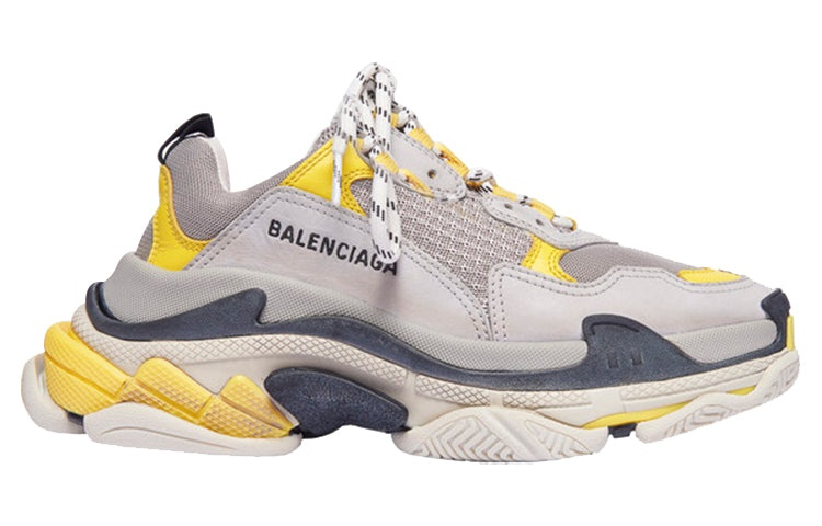 (WMNS) Balenciaga Triple S Trainer 'Yellow Grey' 524039W09OH7074 - 2