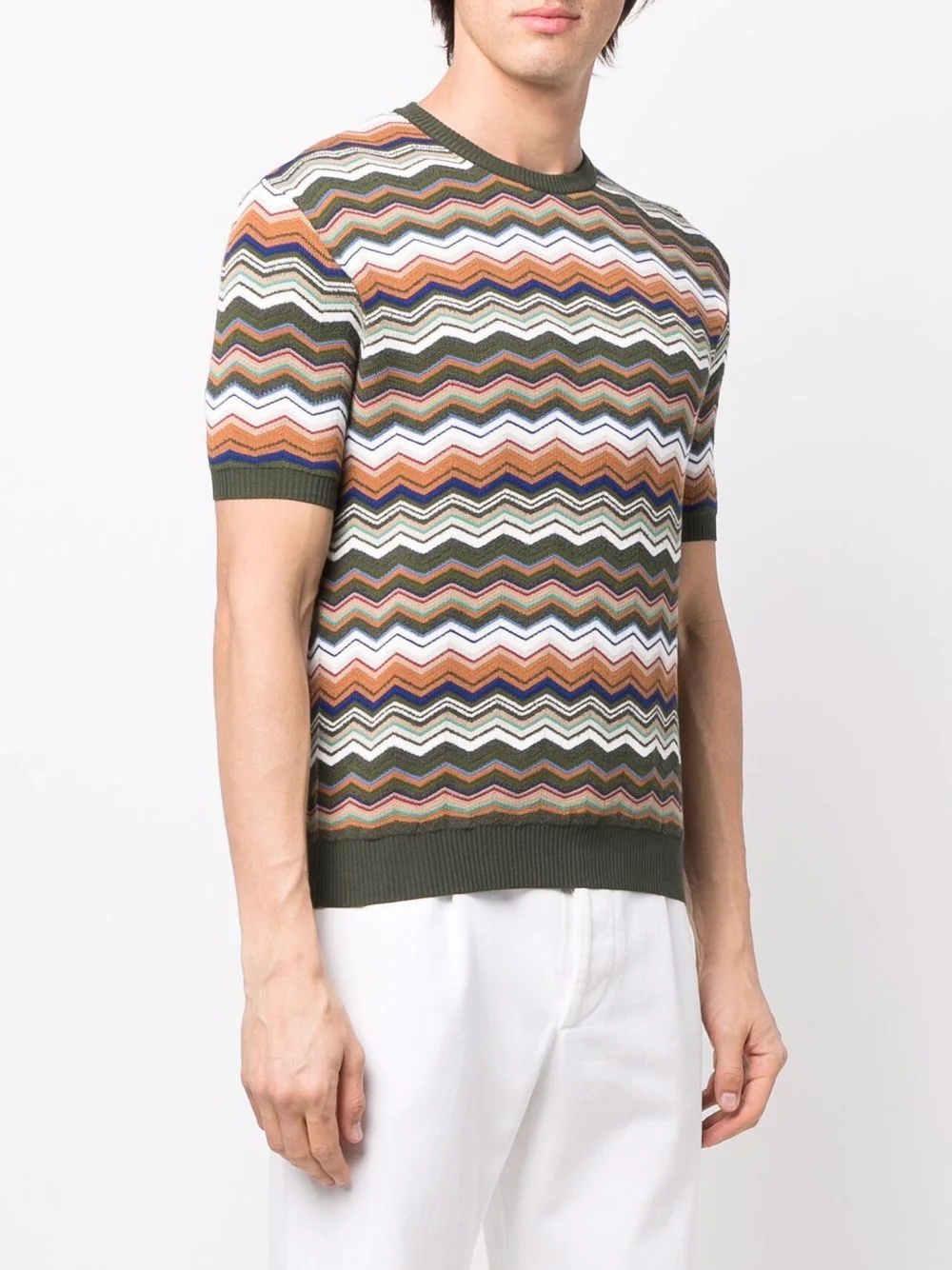 short-sleeve zigzag T-shirt - 3