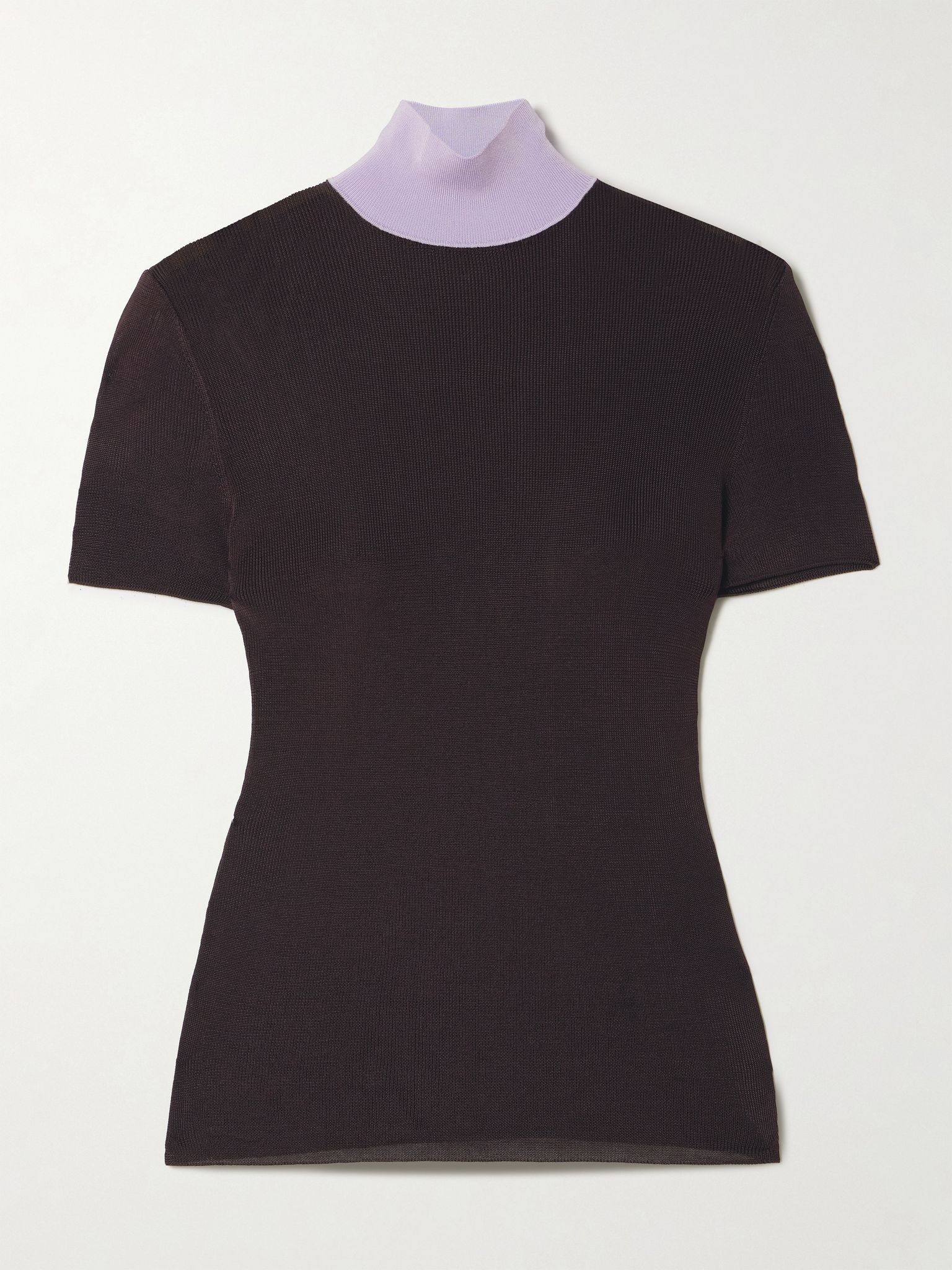 Color-block knitted top Brown - 1