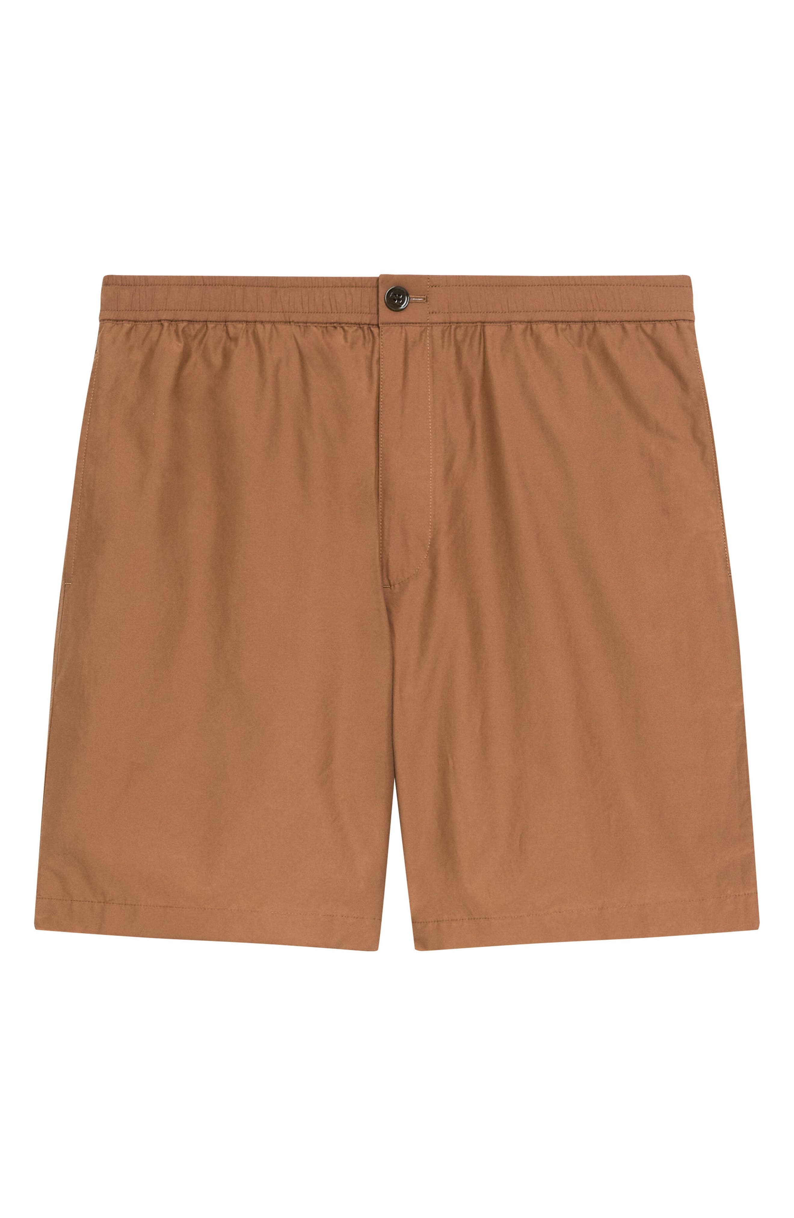 Theory Elastic Waist Shorts in Deep Tobacco at Nordstrom - 5