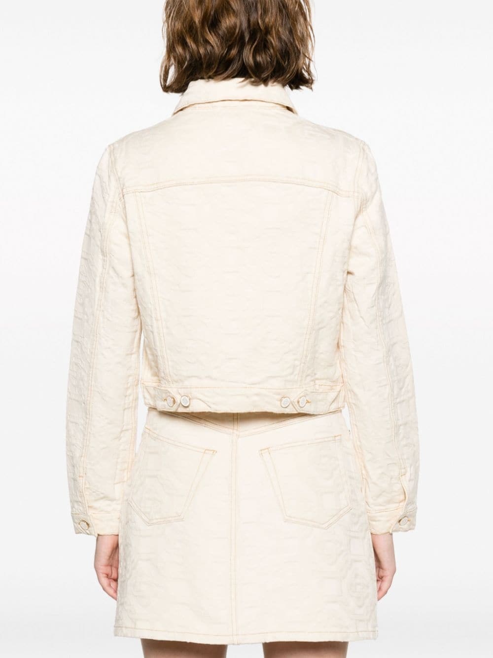 cropped denim jacket - 4