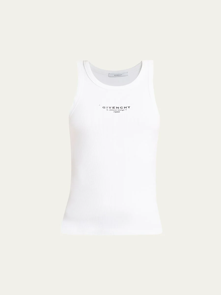 Archive Logo Stamp Print Tank Top - 1