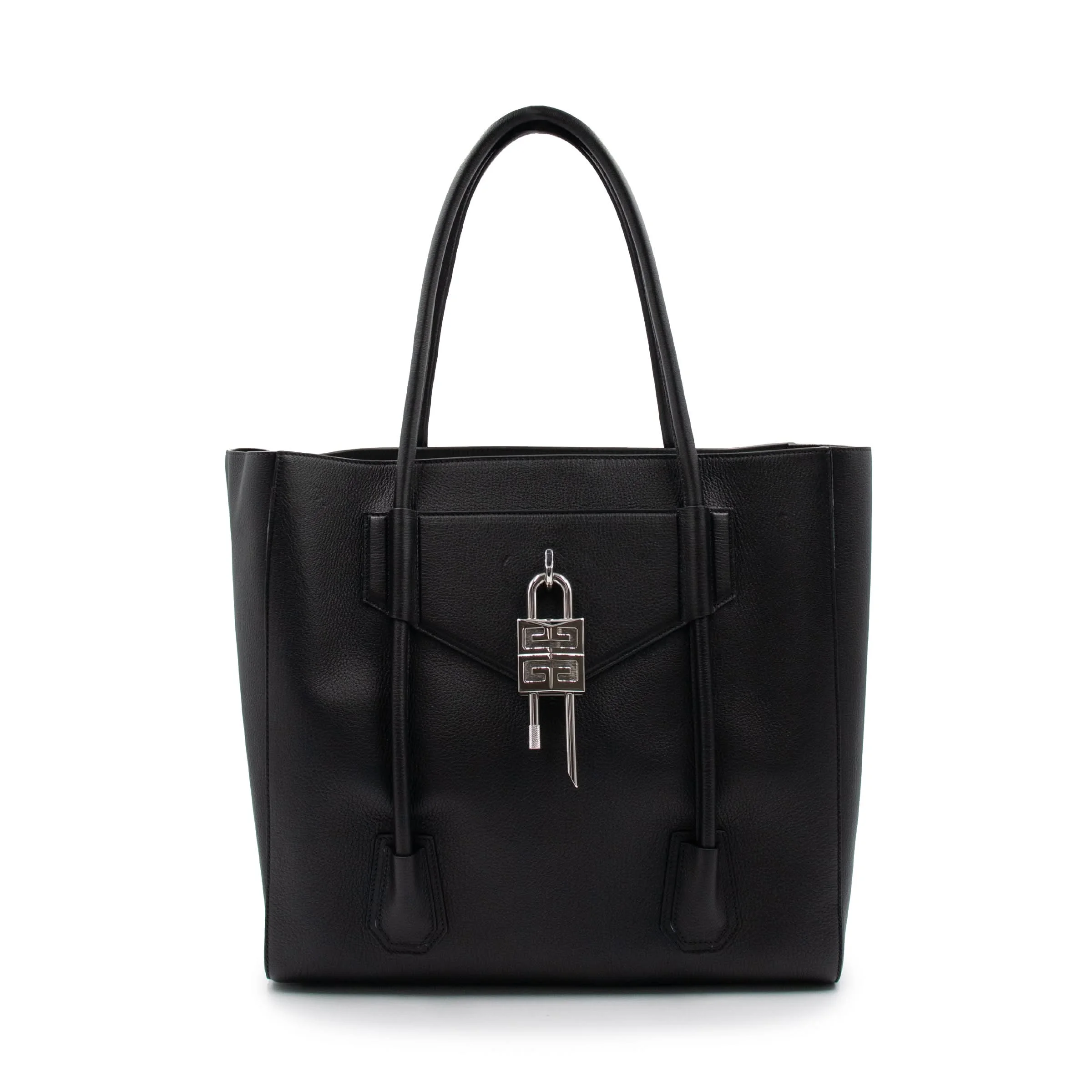 Antigona Lock Soft Tote Bag in Black - 1