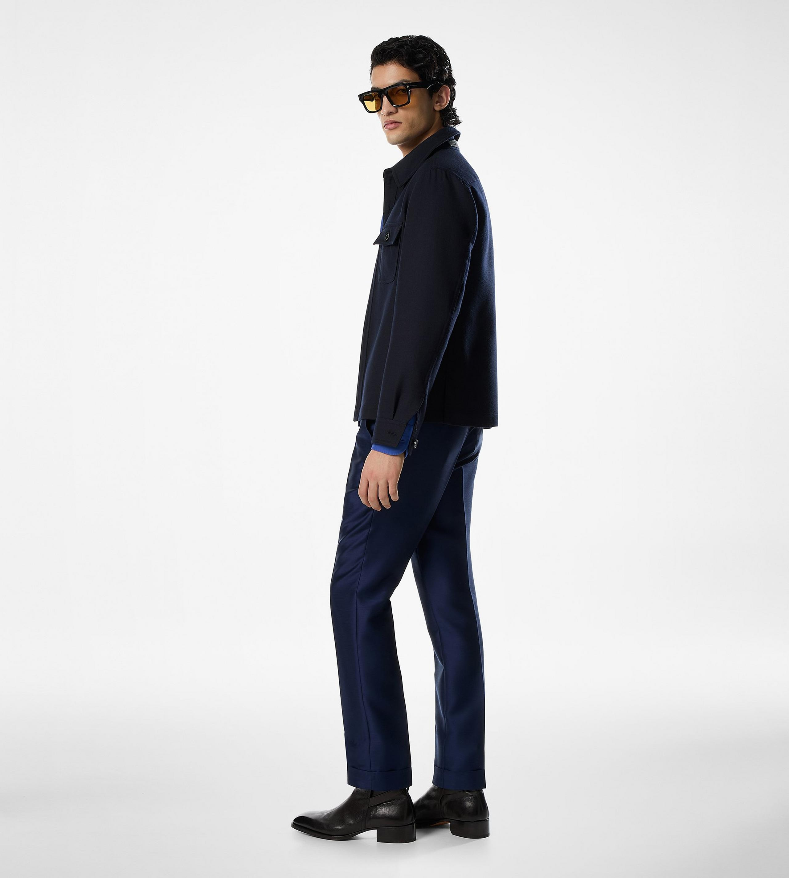 LIGHT WOOL CHEST POCKET OUTERSHIRT - 3