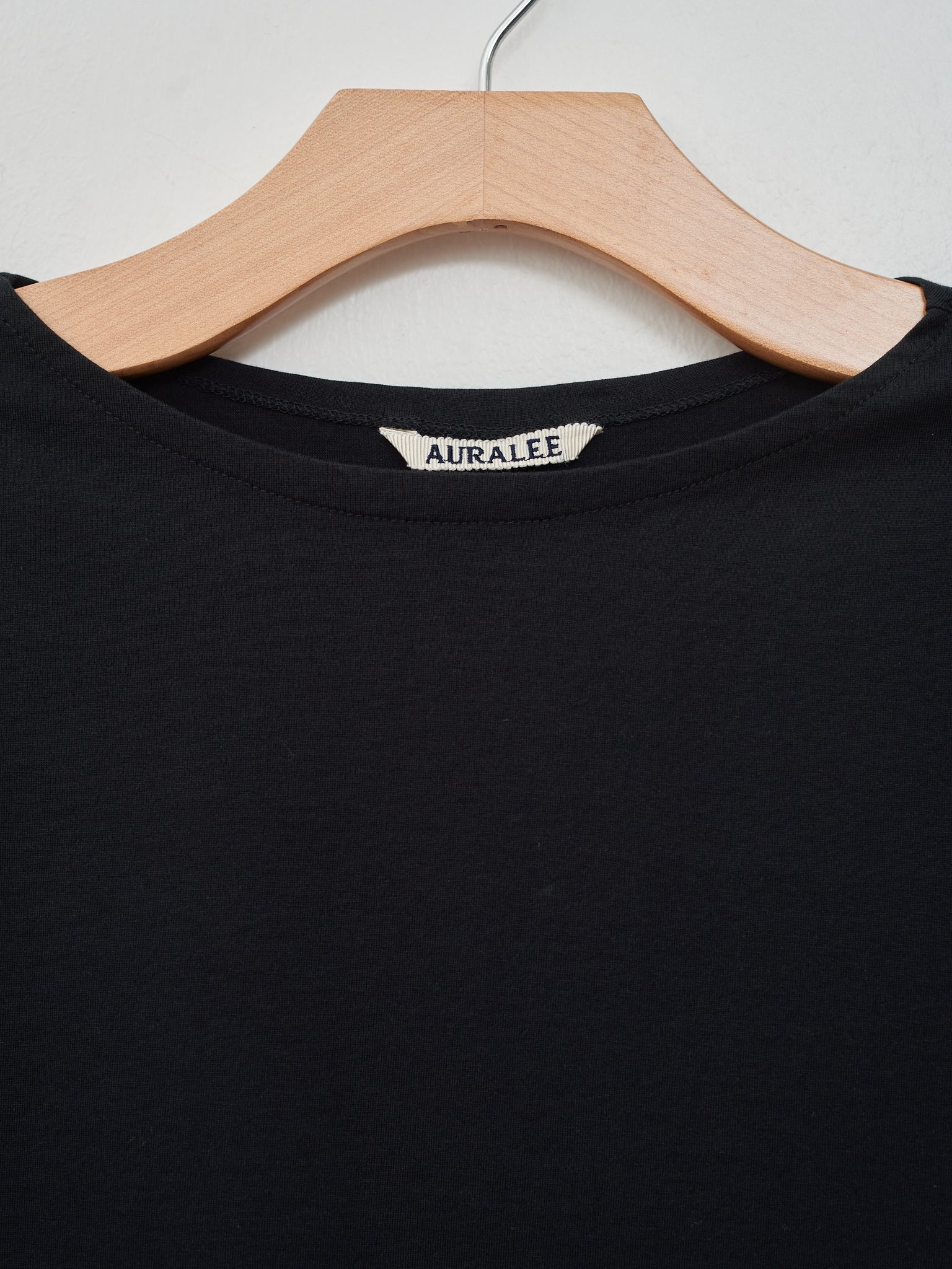 Organic Cotton High Gauge Jersey Boat Neck L/S Tee - Black - 5