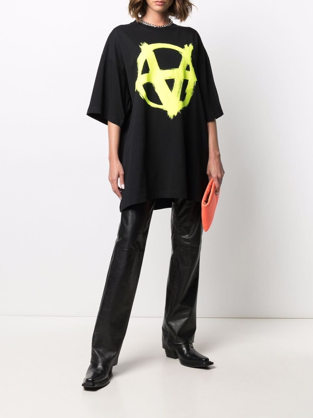 Inverted Anarchy print T-shirt - 3