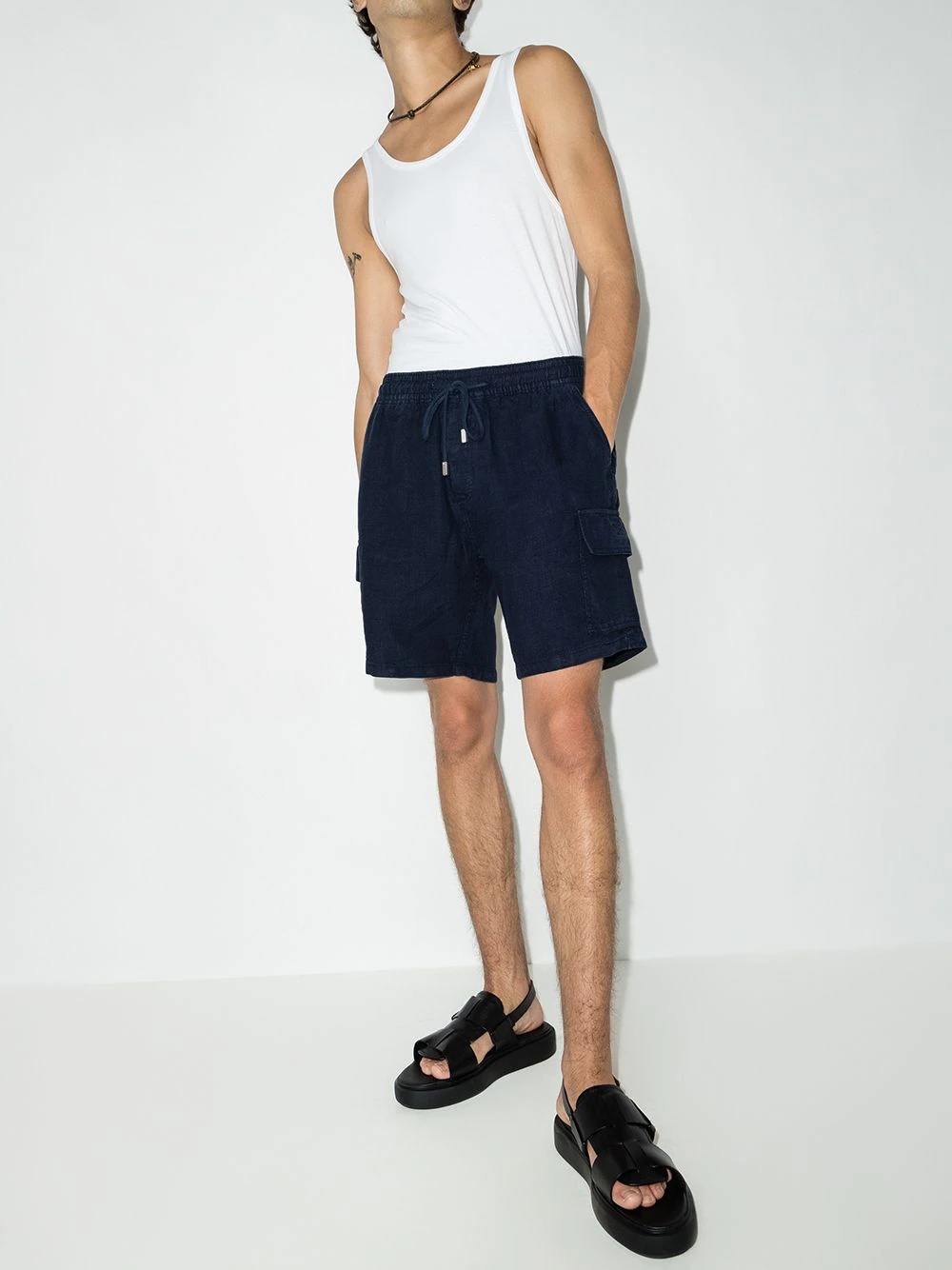 Baie linen cargo shorts - 2